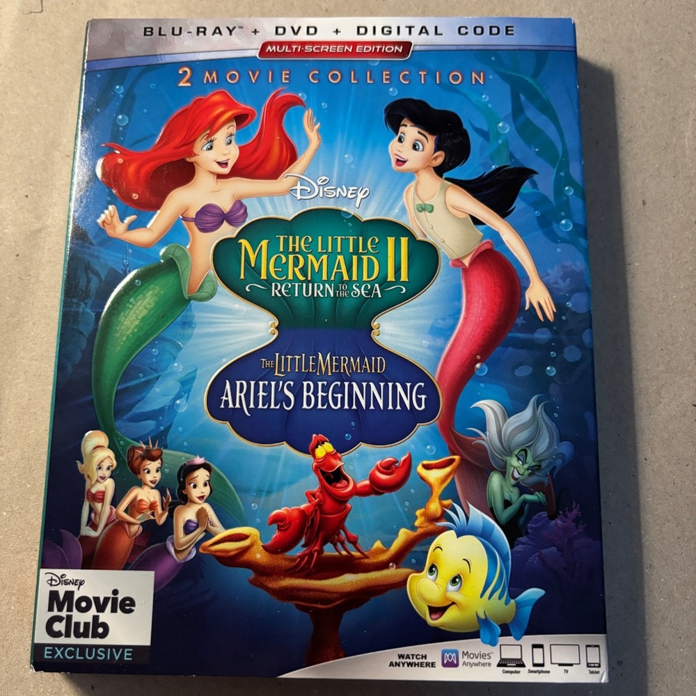 THE LITTLE MERMAID RETURN TO THE SEA & ARIEL’S BEGINNING (Blu-ray DVD Digital)